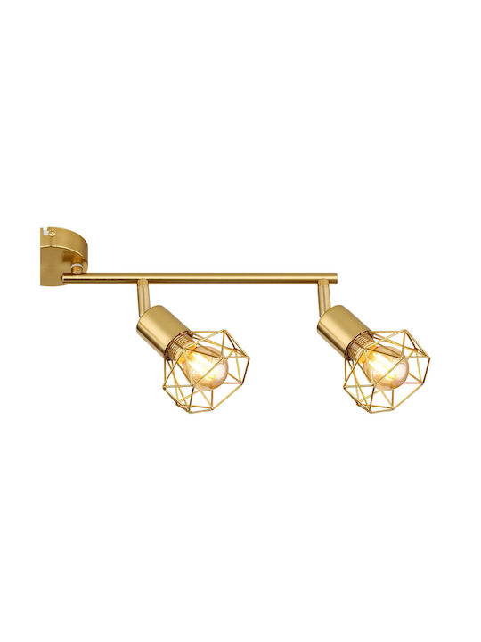 Globo Lighting Σποτ με 4 Φώτα και με Ντουί E14 σε Χρυσό Χρώμα