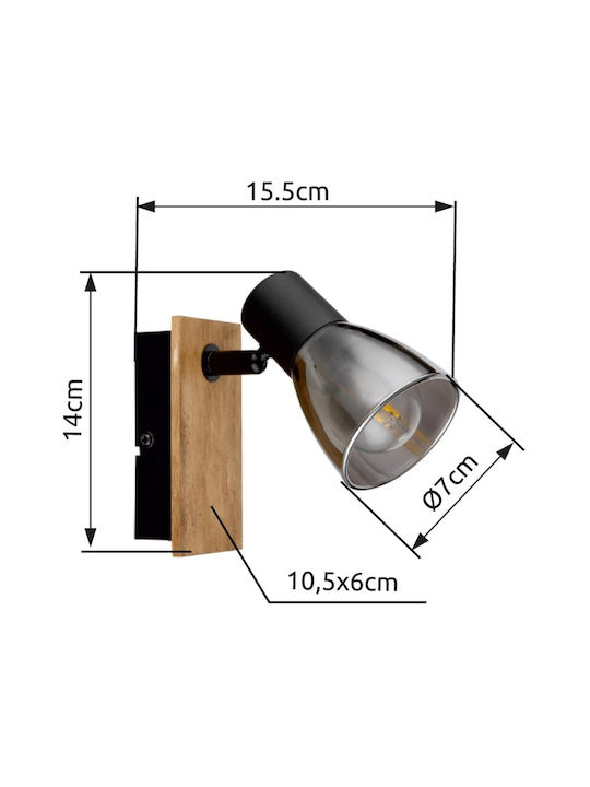 Globo Lighting Claude Monos Spot cu Soclu E14 în Culoare Maro