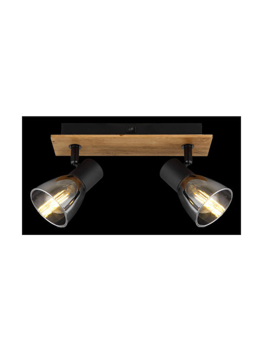 Globo Lighting Claude Double Spot with Socket E14 in Brown Color