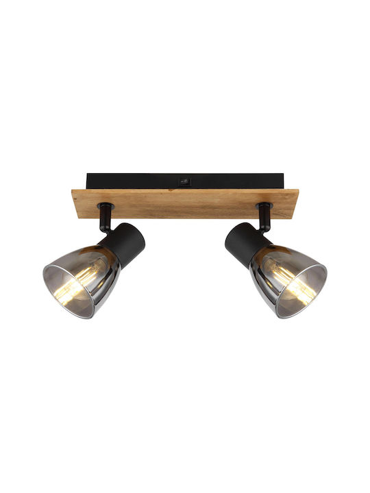 Globo Lighting Claude Double Spot with Socket E14 in Brown Color