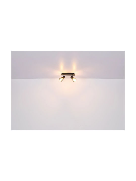 Globo Lighting Claude Double Spot with Socket E14 in Brown Color