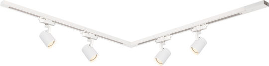 Eko Light Σποτ με 4 Φώτα και με Ντουί GU10 σε Λευκό Χρώμα
