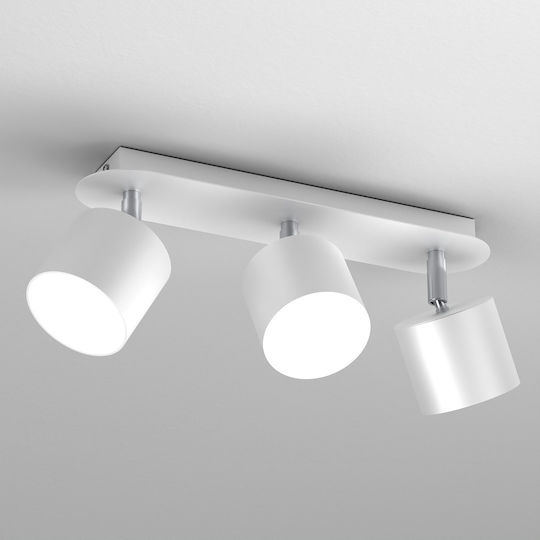 Eko Light Dixie Dreifach Spot mit Fassung GX53 in Weiß Farbe