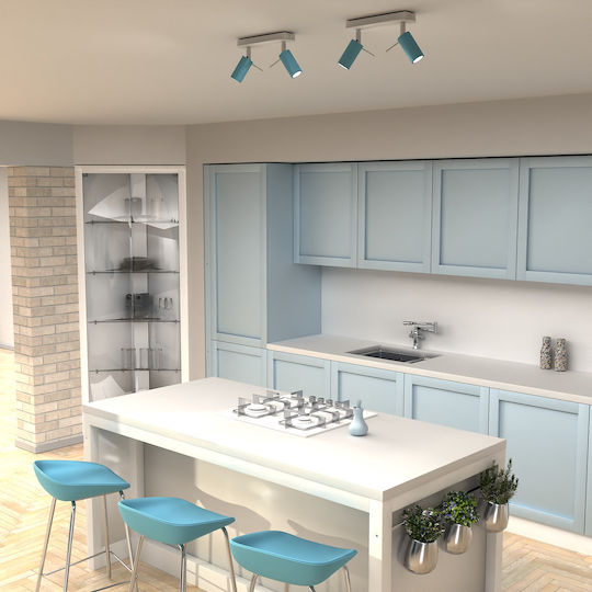 Eko Light Preston Double Spot with Socket GU10 in Blue Color
