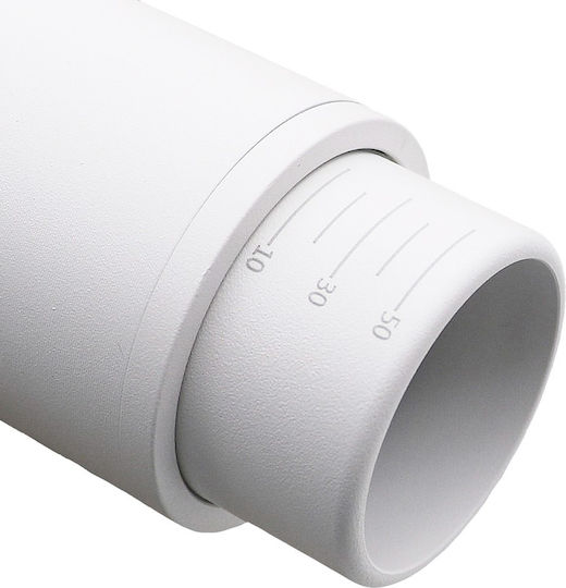 Eko Light Mica Μονό Σποτ με Ντουί GU10 σε Λευκό Χρώμα