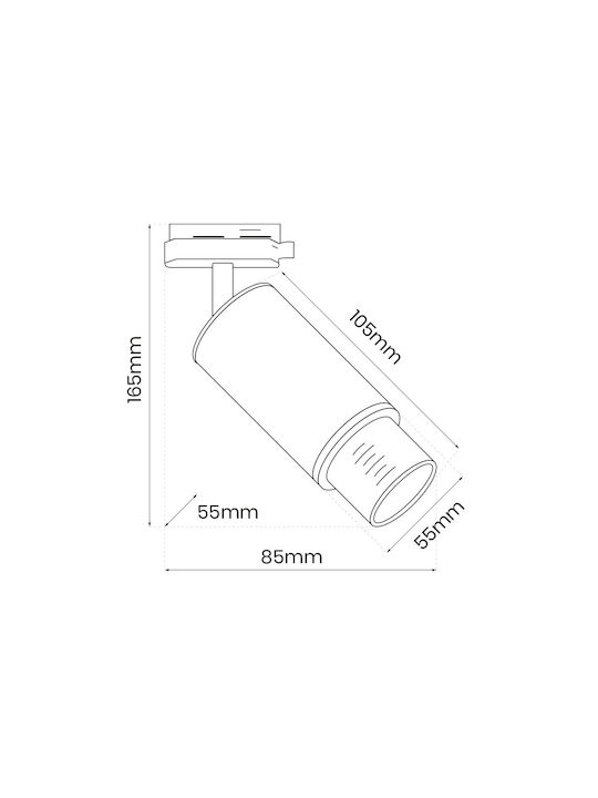 Eko Light Mica Single Spot with Socket GU10 in White Color