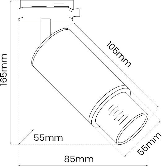 Eko Light Mica Μονό Σποτ με Ντουί GU10 σε Λευκό Χρώμα