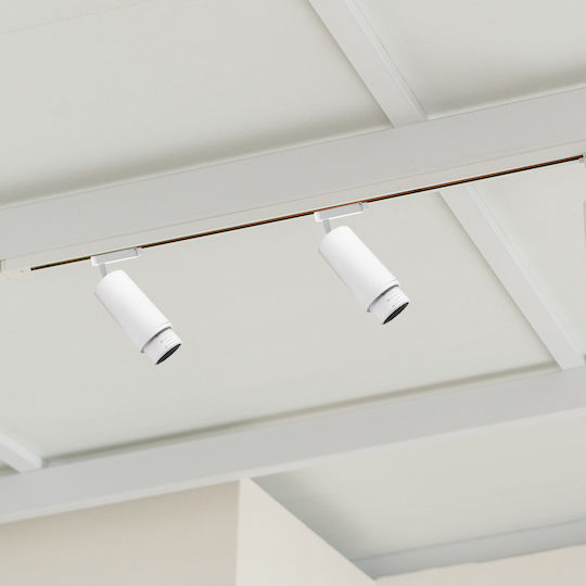Eko Light Mica Μονό Σποτ με Ντουί GU10 σε Λευκό Χρώμα