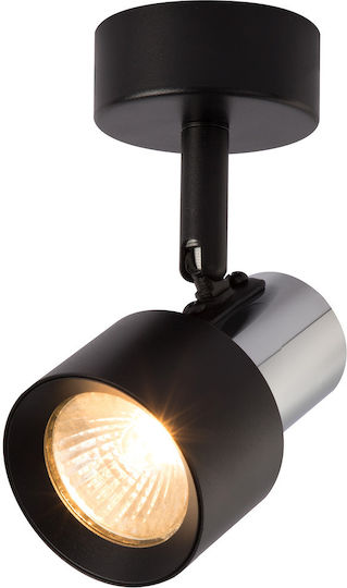 Eko Light Μονό Σποτ με Ντουί GU10 σε Μαύρο Χρώμα