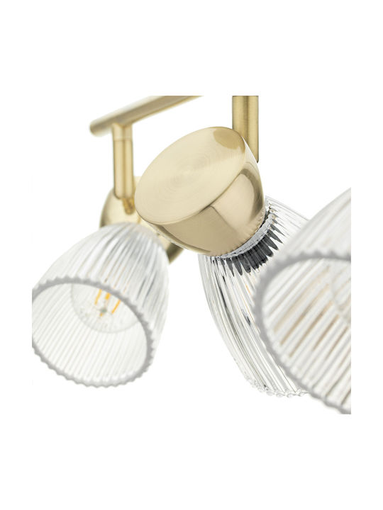 Eko Light Dreifach Spot mit Fassung E14 in Gold Farbe