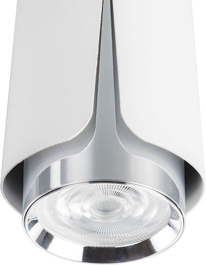 Eko Light Μονό Σποτ με Ντουί GU10 σε Λευκό Χρώμα