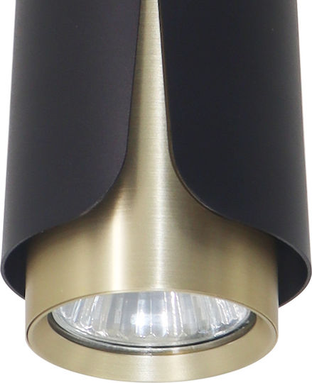 Eko Light Μονό Σποτ με Ντουί GU10 σε Μαύρο Χρώμα
