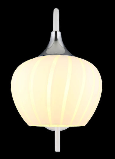 Globo Lighting Leuchte Wand mit Fassung E27 und Schalter Weiß 18x32cm