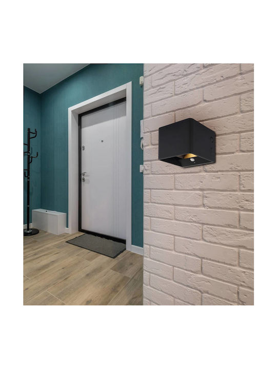 Globo Lighting Φωτιστικό Τοίχου και Διακόπτη Μαύρο 10.1x8εκ.