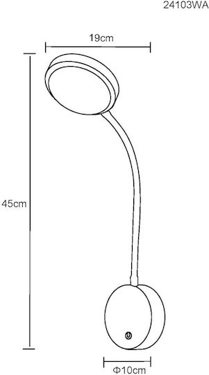 Globo Lighting Leuchte Wand Schwarz 10x45cm