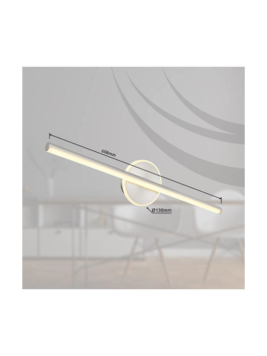 Globo Lighting Φωτιστικό Μπάνιου με Ενσωματωμένο LED και Φυσικό Λευκό Φως Ασημί