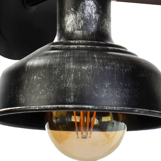 Eko Light Vintage Lamp Wall with Socket E27 Black