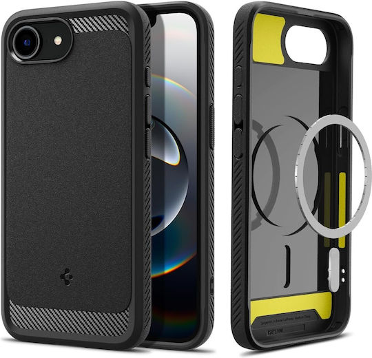 Spigen Rugged Armor Back Cover Σιλικόνης 2mm Μαύρο (iPhone 17e / 16e)