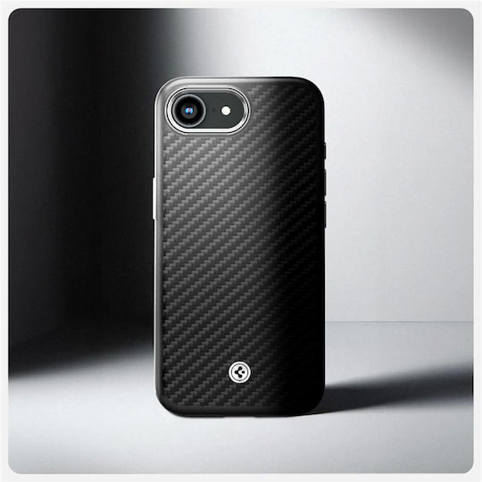 Spigen Enzo Aramid Umschlag Rückseite Aramidfaser Schwarz iPhone 17e / 16e