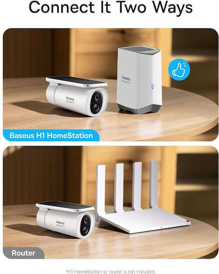 Baseus S0SW002130 IP Surveillance Camera Wi-Fi Full HD+ 4MP Waterproof Battery Powered with Two-Way Communication