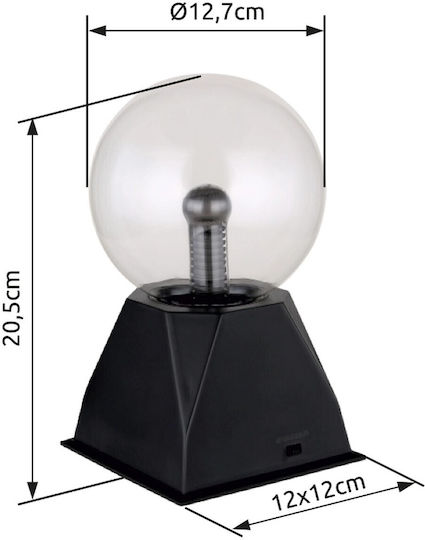 Globo Lighting Dekorative Lampe Plasma-Kugel Schwarz