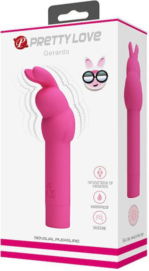 Pretty Love Silicone Вибратор Заек 10см Fuchsia