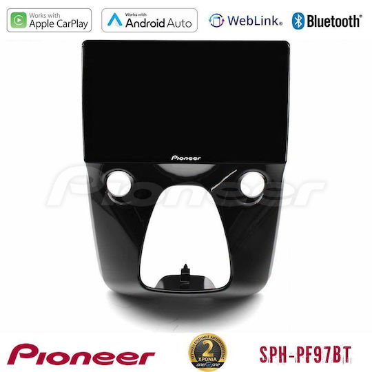 Pioneer Ηχοσύστημα Αυτοκινήτου για Peugeot 108 / 107 Toyota Aygo Citroen C1 2014 (Bluetooth/USB/WiFi/GPS/Apple-Carplay/Android-Auto) με Οθόνη Αφής 10"