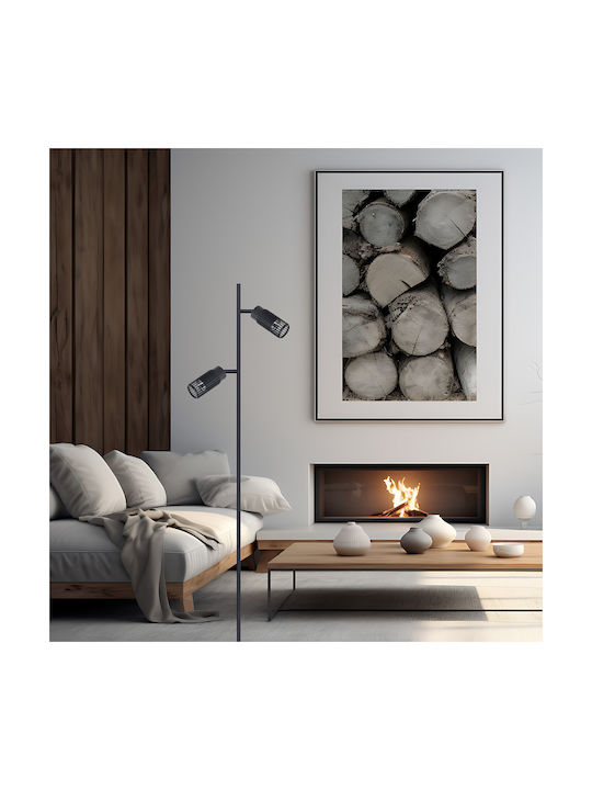 Eko Light Floor Lamp with Socket for Bulb GU10 Black