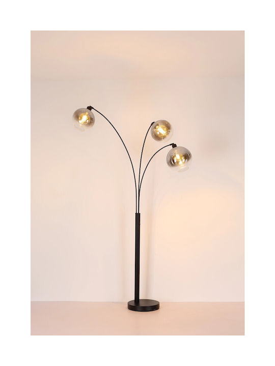 Globo Lighting Φωτιστικό Δαπέδου Υ200εκ. Μαύρο