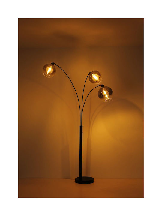 Globo Lighting Φωτιστικό Δαπέδου Υ200εκ. με Ντουί για Λαμπτήρα E27 Μαύρο