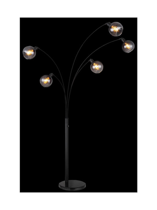 Globo Lighting Seymour Floor Lamp with Socket for Bulb E27 Black