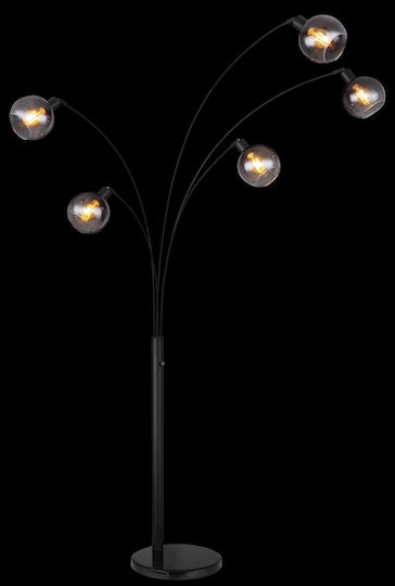 Globo Lighting Seymour Floor Lamp with Socket for Bulb E27 Black