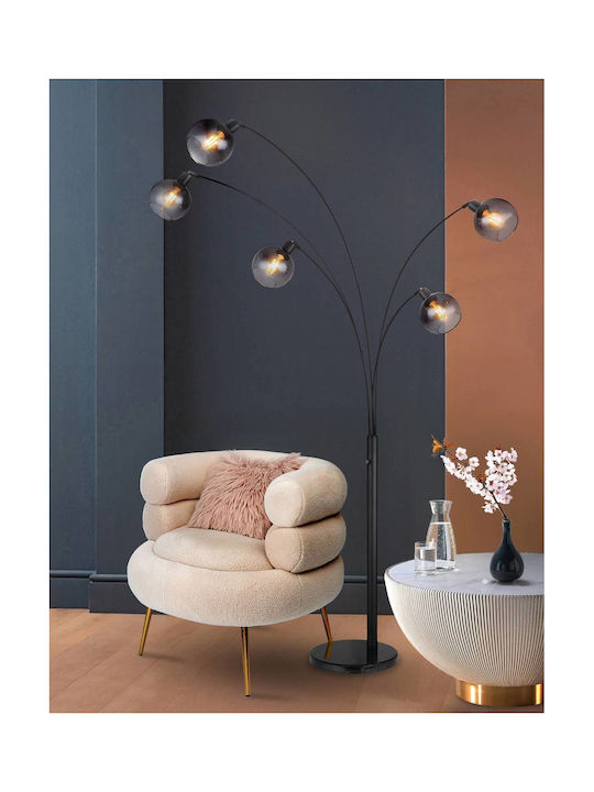Globo Lighting Seymour Floor Lamp with Socket for Bulb E27 Black