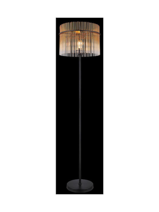 Globo Lighting Floor Lamp H152xW38cm. with Socket for Bulb E27 Black