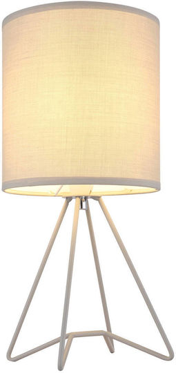 Globo Lighting Μεταλλικό Πορτατίφ για Ντουί E14 με Γκρι Καπέλο και Βάση