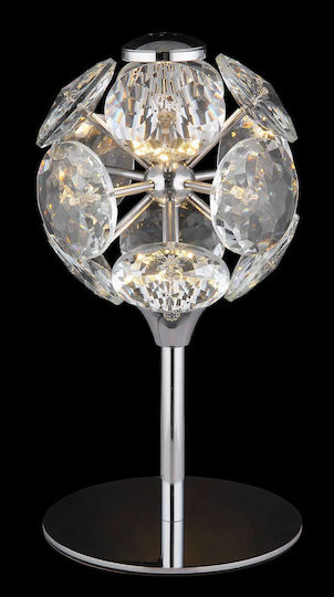 Globo Lighting Metal Table Lamp LED with Transparent Shade and Base