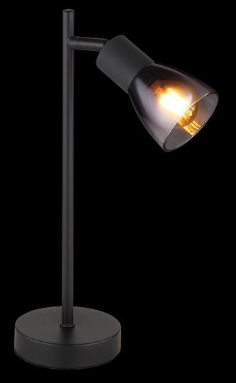 Globo Lighting Μεταλλικό Πορτατίφ για Ντουί E14 με Μαύρο Καπέλο και Βάση