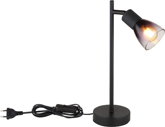 Globo Lighting Μεταλλικό Πορτατίφ για Ντουί E14 με Μαύρο Καπέλο και Βάση
