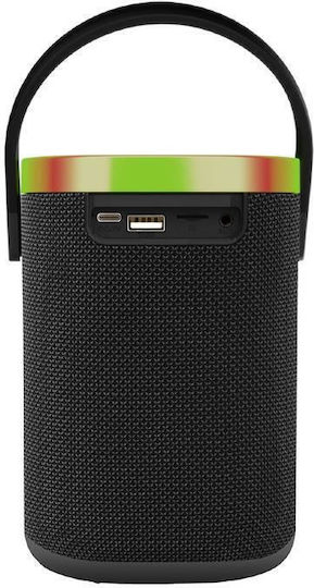 Gembird Ηχείο Bluetooth 10W με Ραδιόφωνο και Διάρκεια Μπαταρίας έως 5 ώρες Μαύρο SPK-BT-LED-06