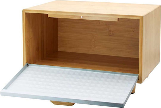 Brunbeste Bread Box with Lid made of Bamboo Beige 35.5x20x21.5cm