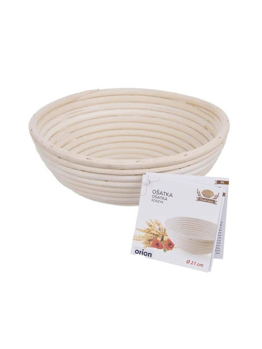 Orion Ψωμιέρα από Rattan Μπεζ 21x21cm