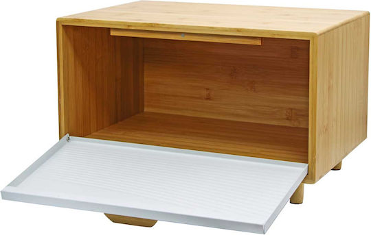 Brunbeste Cutie de pâine cu capac din bambus Bej 35.5x20x21.5cm
