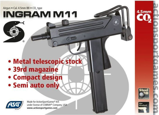 Asg Αερο Pistole CO2 Cobray Ingram M11 Co2