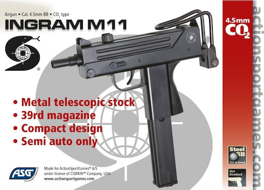 Asg Αερο Pistole CO2 Cobray Ingram M11 Co2