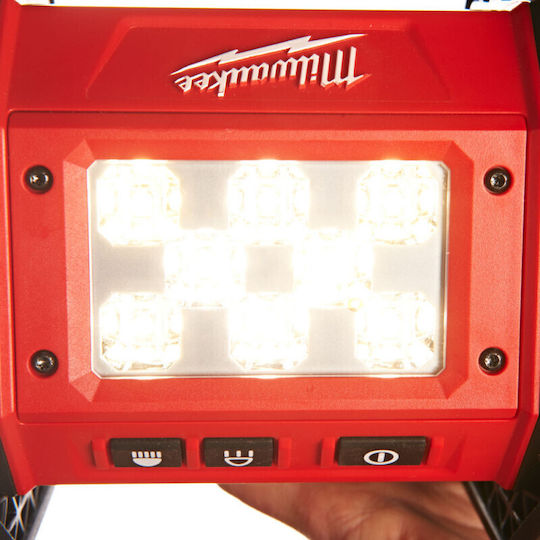 Milwaukee Φακός Συνεργείου Επαναφορτιζόμενος LED IP54 με Φωτεινότητα έως 1100lm M18 AL-0