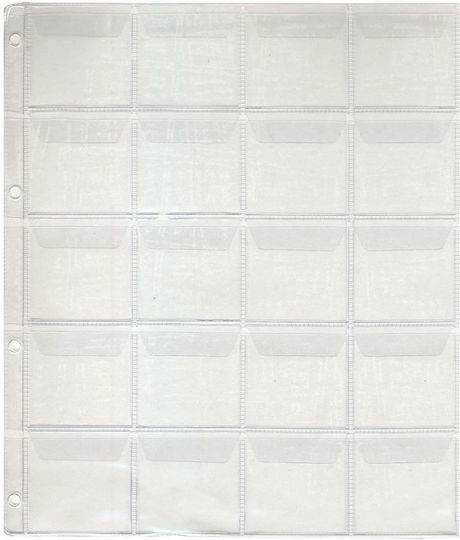 Coin Binder Sheets 23x31 Pack of 25 Pieces