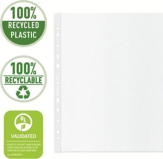 Esselte Plastic Sleeves for Documents A4 with Holes 50pcs