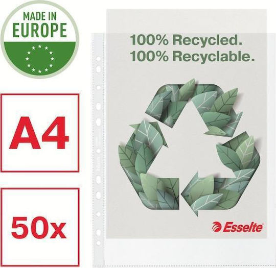 Esselte Plastic Sleeves for Documents A4 with Holes 50pcs