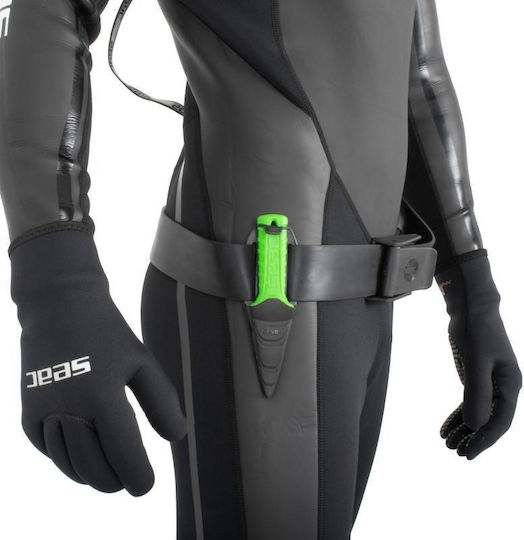 Seac Samurai Evo Μαχαίρι Κατάδυσης Στιλέτο Πράσινο με Λεπίδα 15cm
