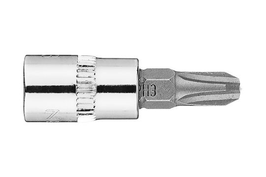 Neo Tools Cheie tubulară cu Vârf Cruciform și Patrat de Prindere 1/4'' Dimensiune PH3x37mm 1buc